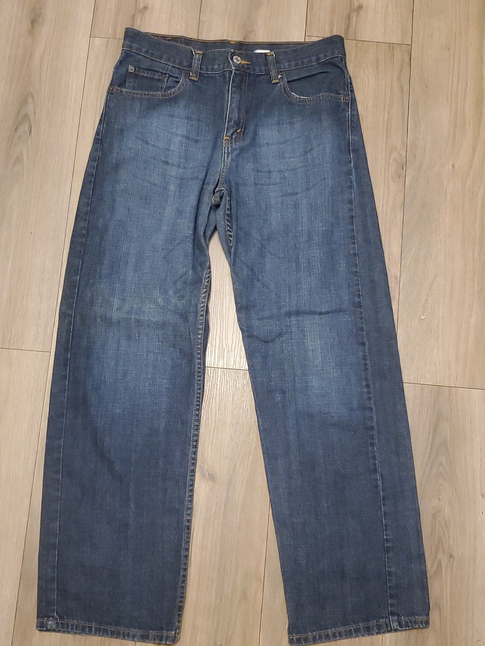 Classic Womens Levi's 577 Blue Jeans - Straight Fit